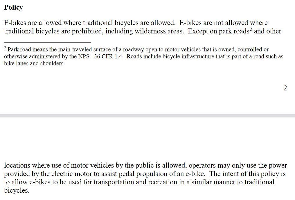 E-bike policy from the Secretary of the Interior.JPG