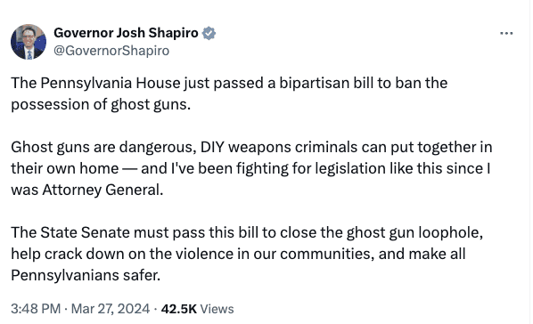 Josh Shapiro Tweet