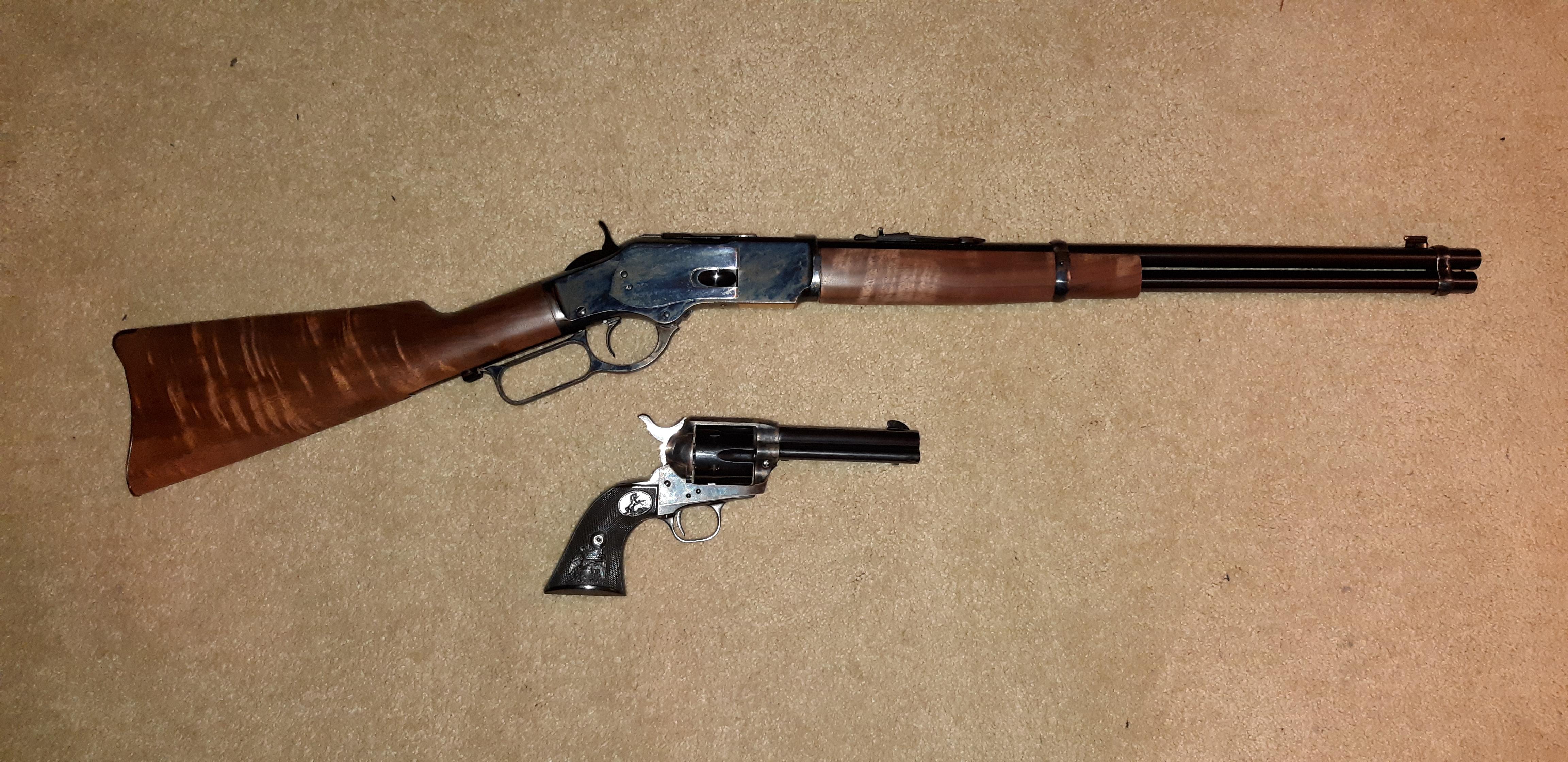 Winchester and Colt 1873 375 Mag 7.jpg